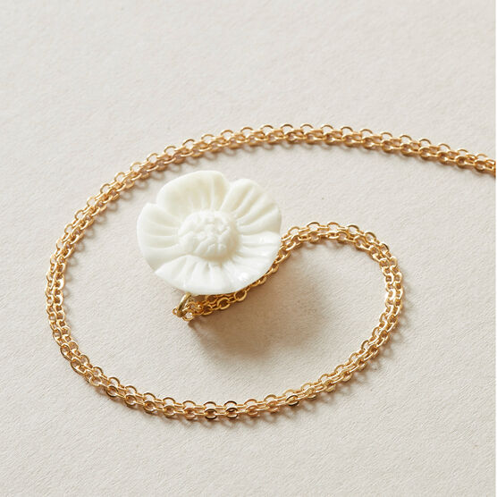 Tagua seed flower necklace